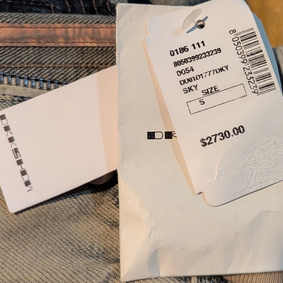 $2728 Mens DRKSHDW Rick Owens "Sphinx" Flight Bomber Jacket Sky Small - Picture 10 of 10